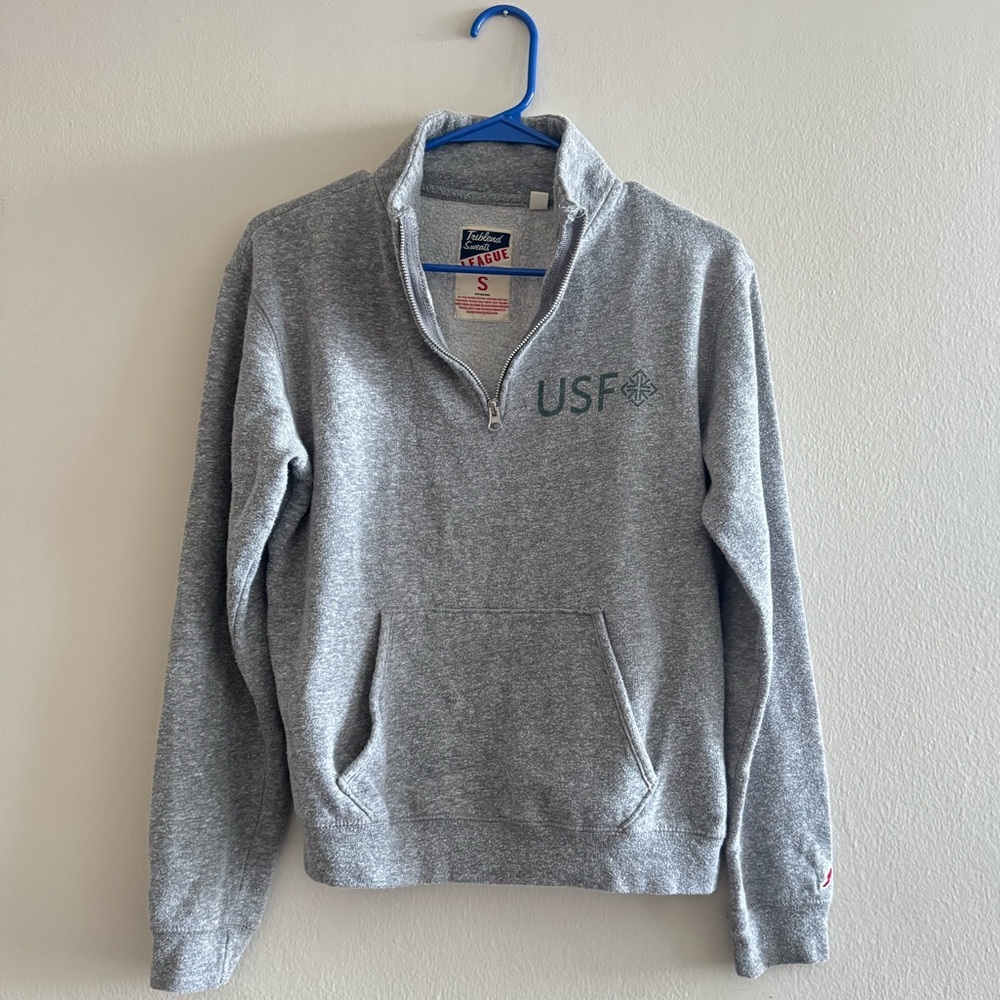 league | university of san francisco (usf / usfca) quarter zip sweatshirt 📚🌁